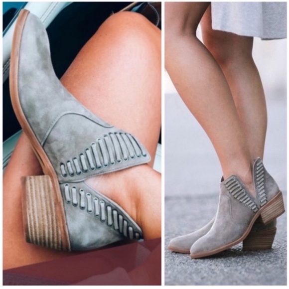 Vince Camuto Pevista Woven Accent Leather Ankle Bootie great summer boot - Picture 4 of 10